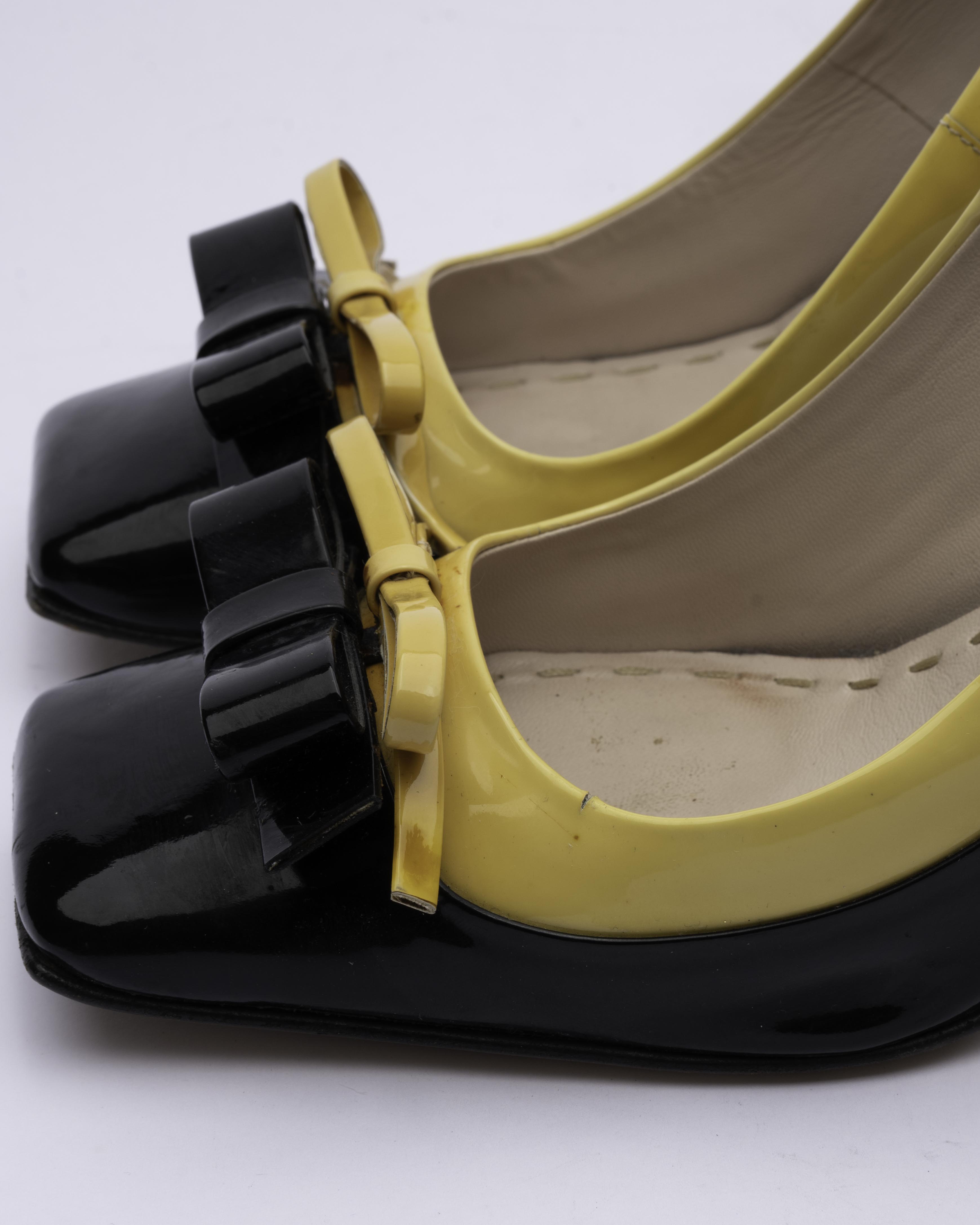 Miu Miu Fall 2010 Two-Tone Patent Leather Bow Pumps