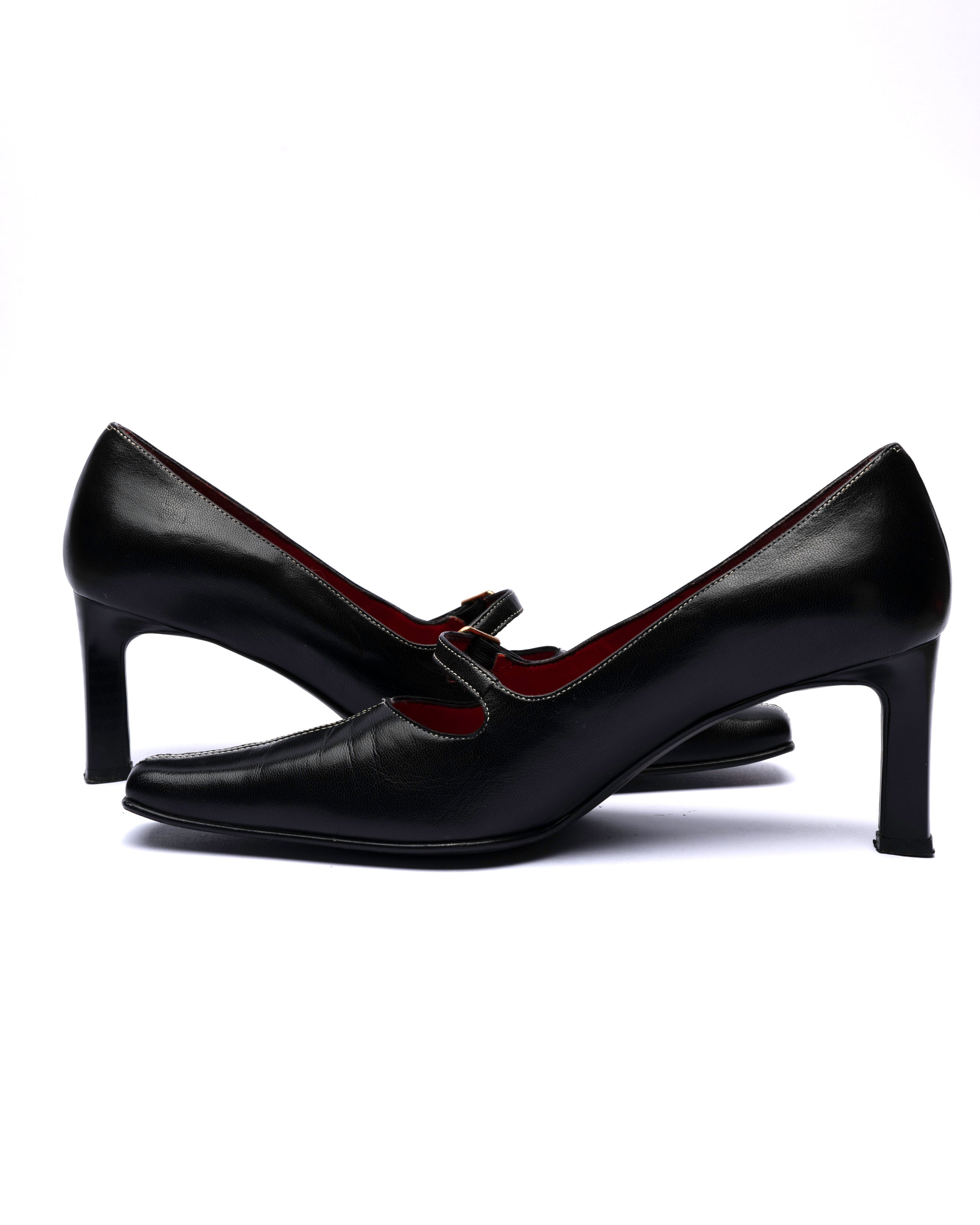 J. Metayer Leather Mary Jane Heels