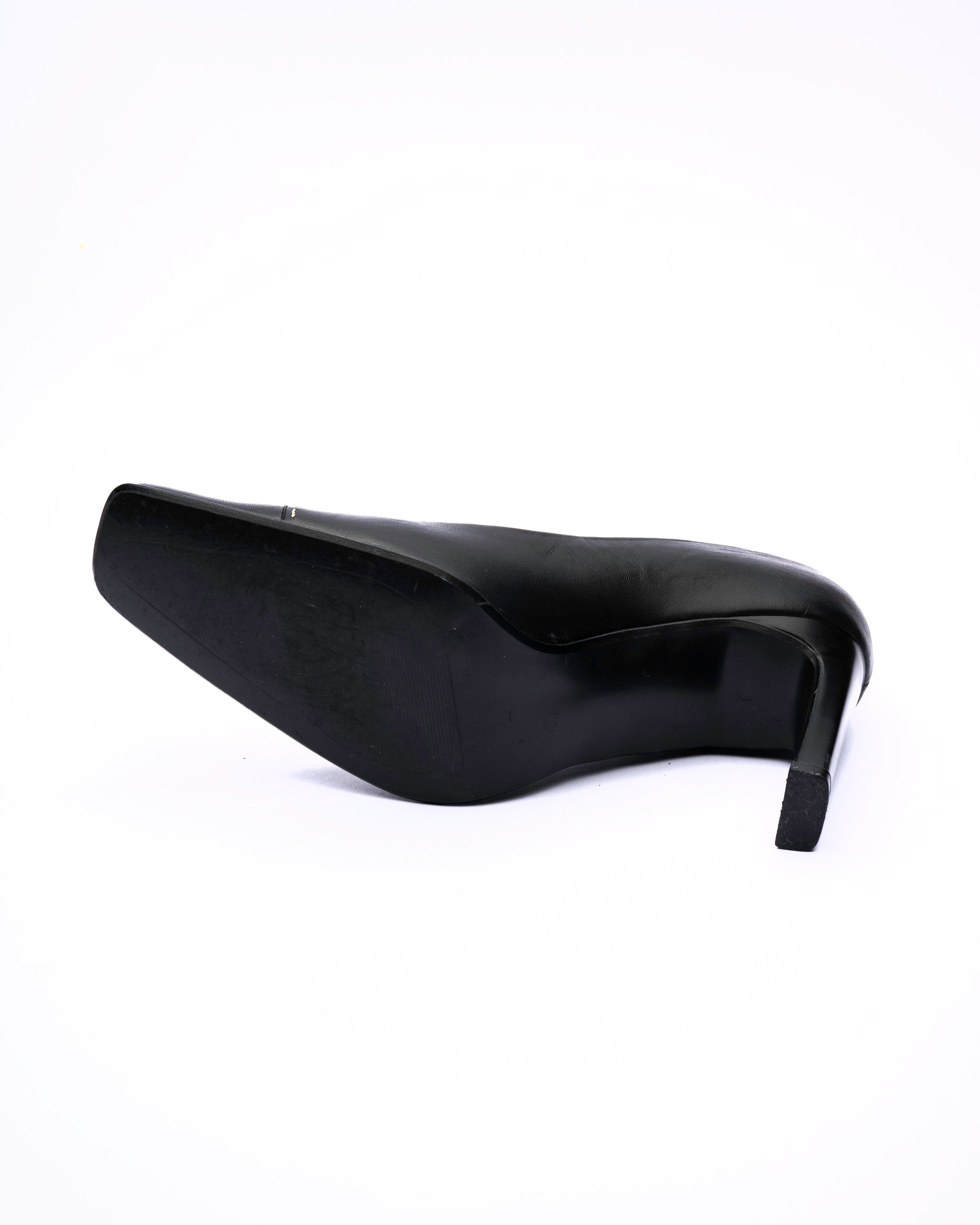Pierre Chupin Black Leather Pumps