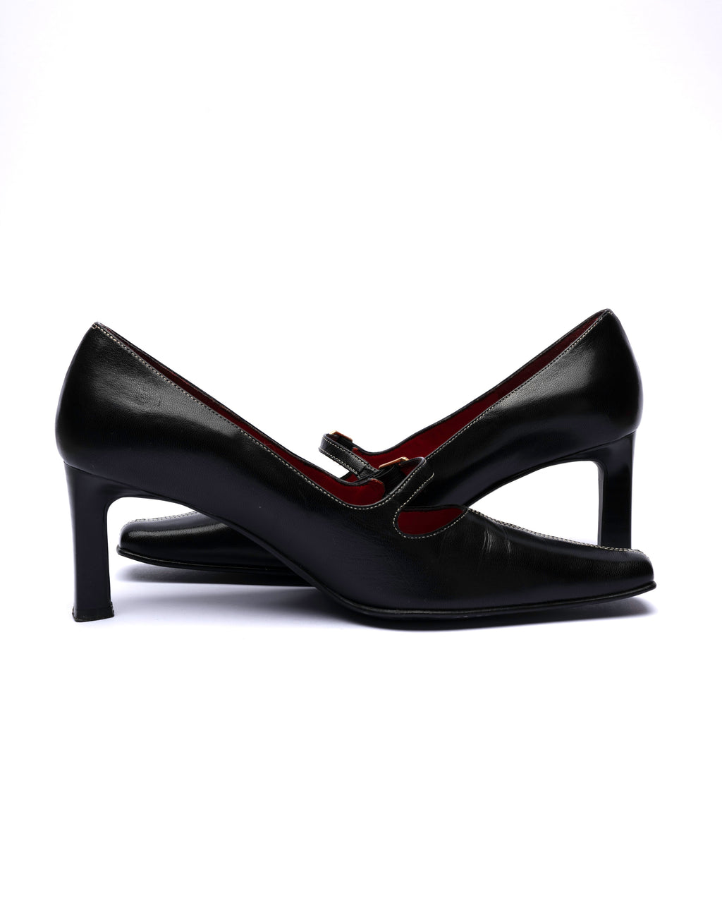 J. Metayer Leather Mary Jane Heels