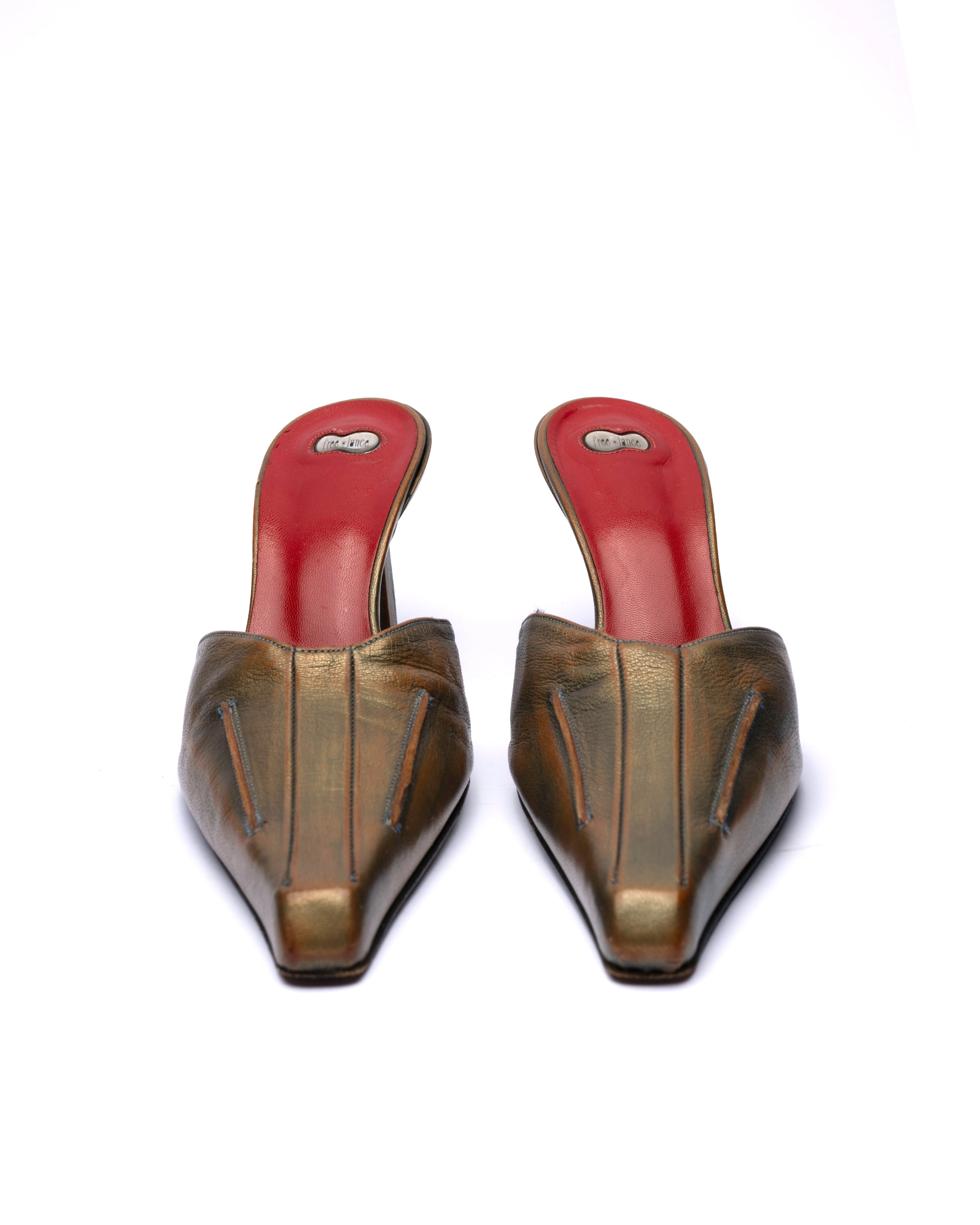 Free Lance Leather Mule Heels