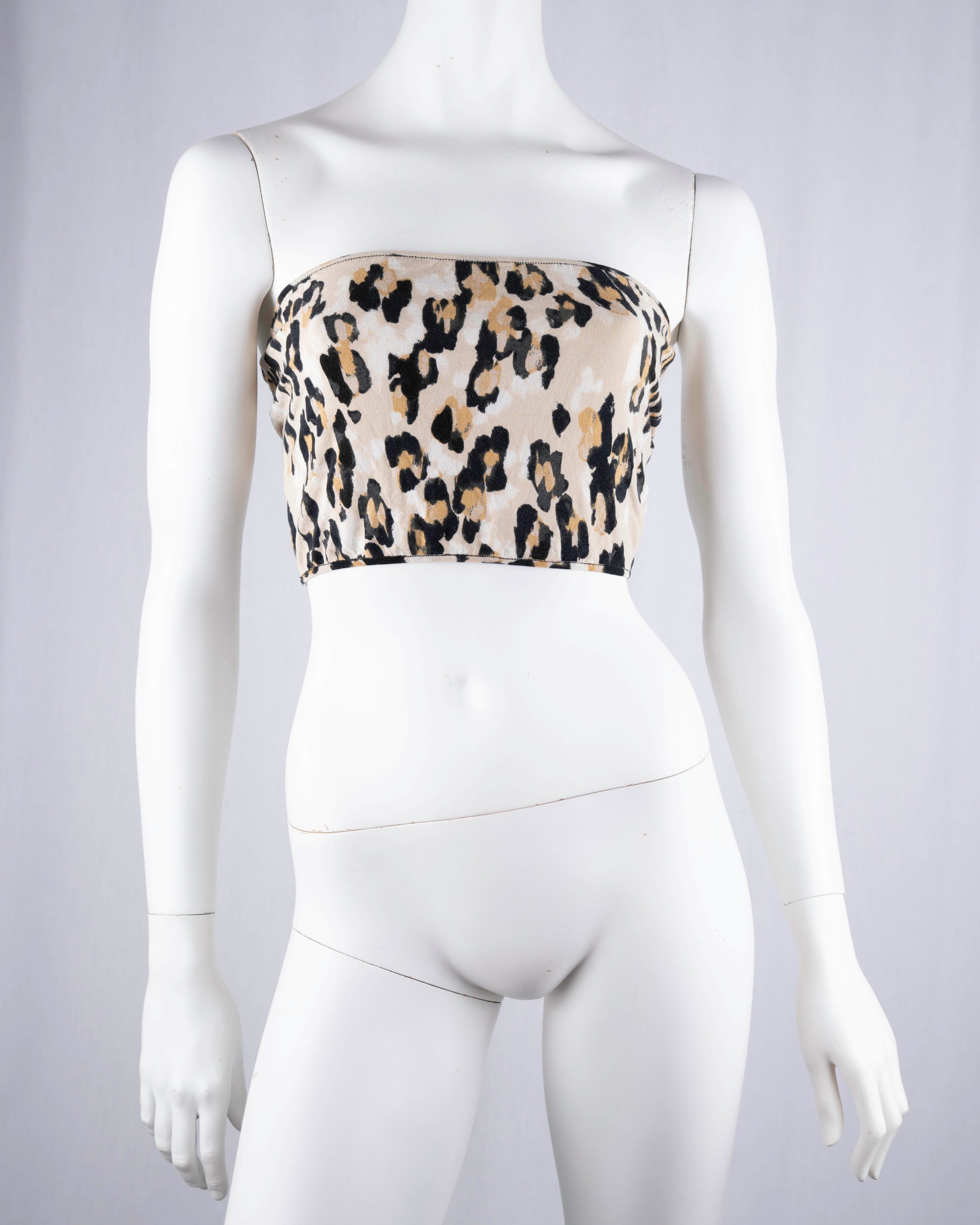 Blugirl Blumarine Leopard Print Bandeau Top