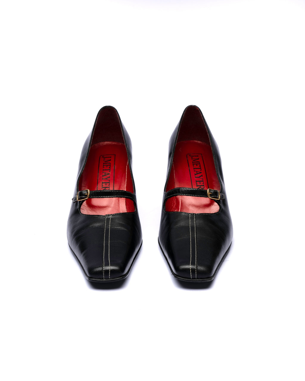 J. Metayer Leather Mary Jane Heels
