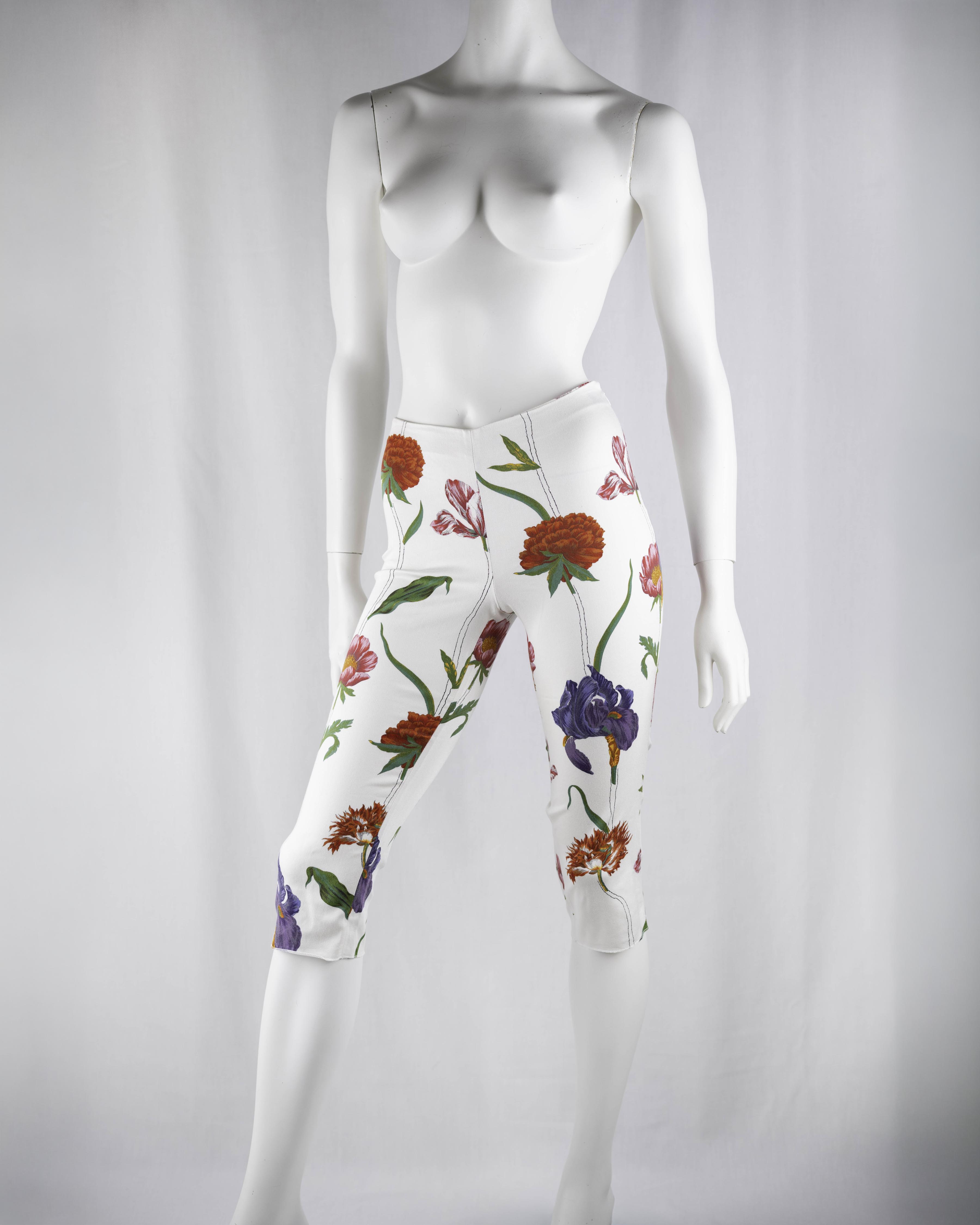 Gianfranco Ferré Jeans Botanical Print Capri Pants