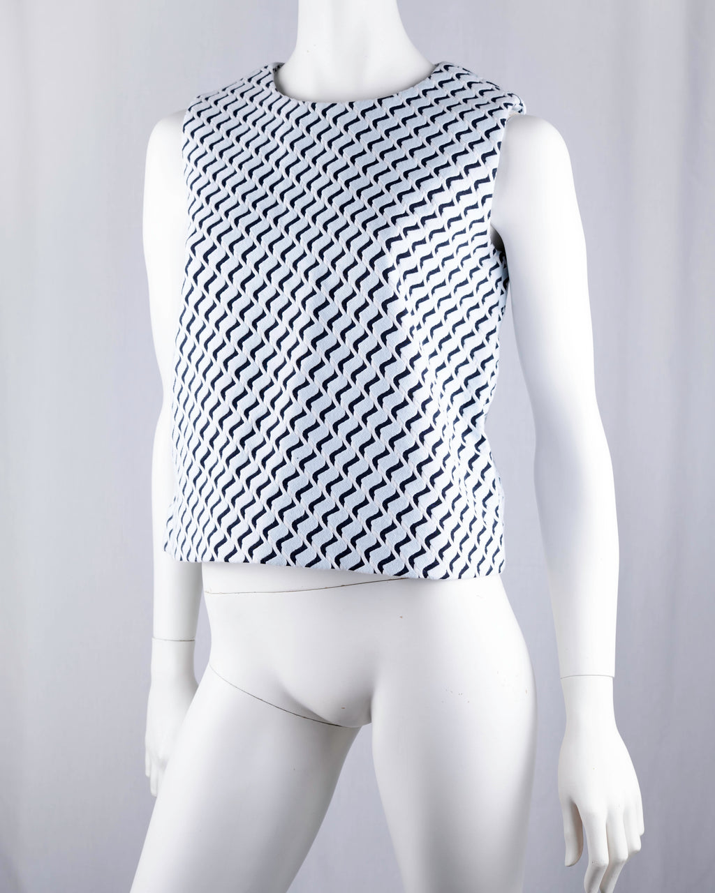COS Geometric Wave Print Top