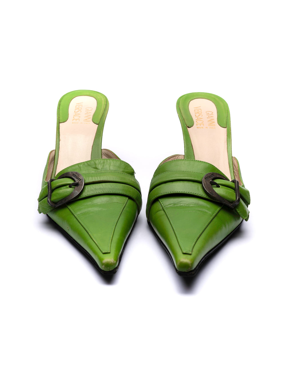 Gianni Versace Leather Mule Heels