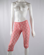 Patrizia Pepe Pink Lace Capri Leggings