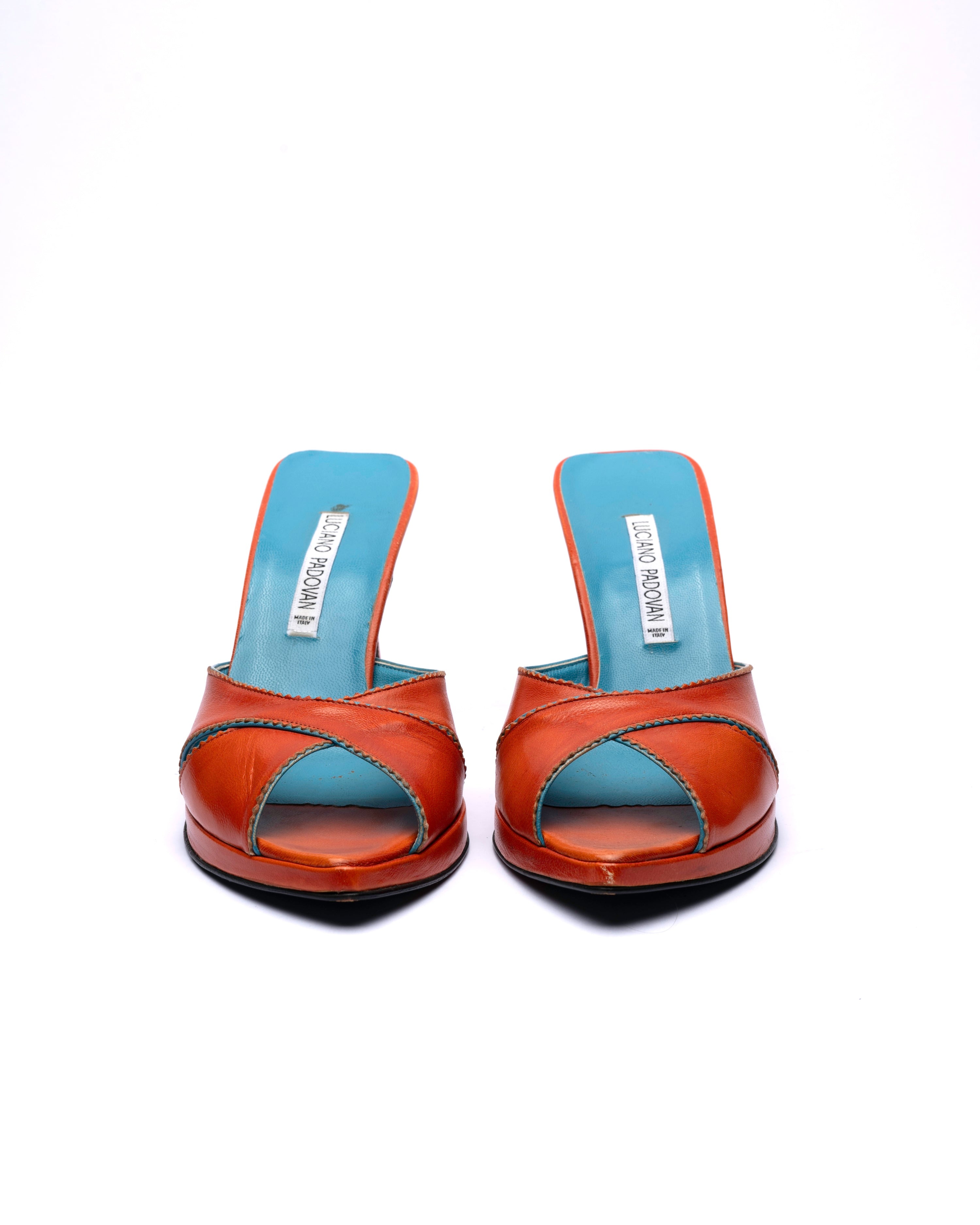 Luciano Padovan Leather Mule Heels
