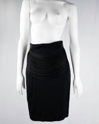 Moschino Couture Black Fringe Pencil Skirt