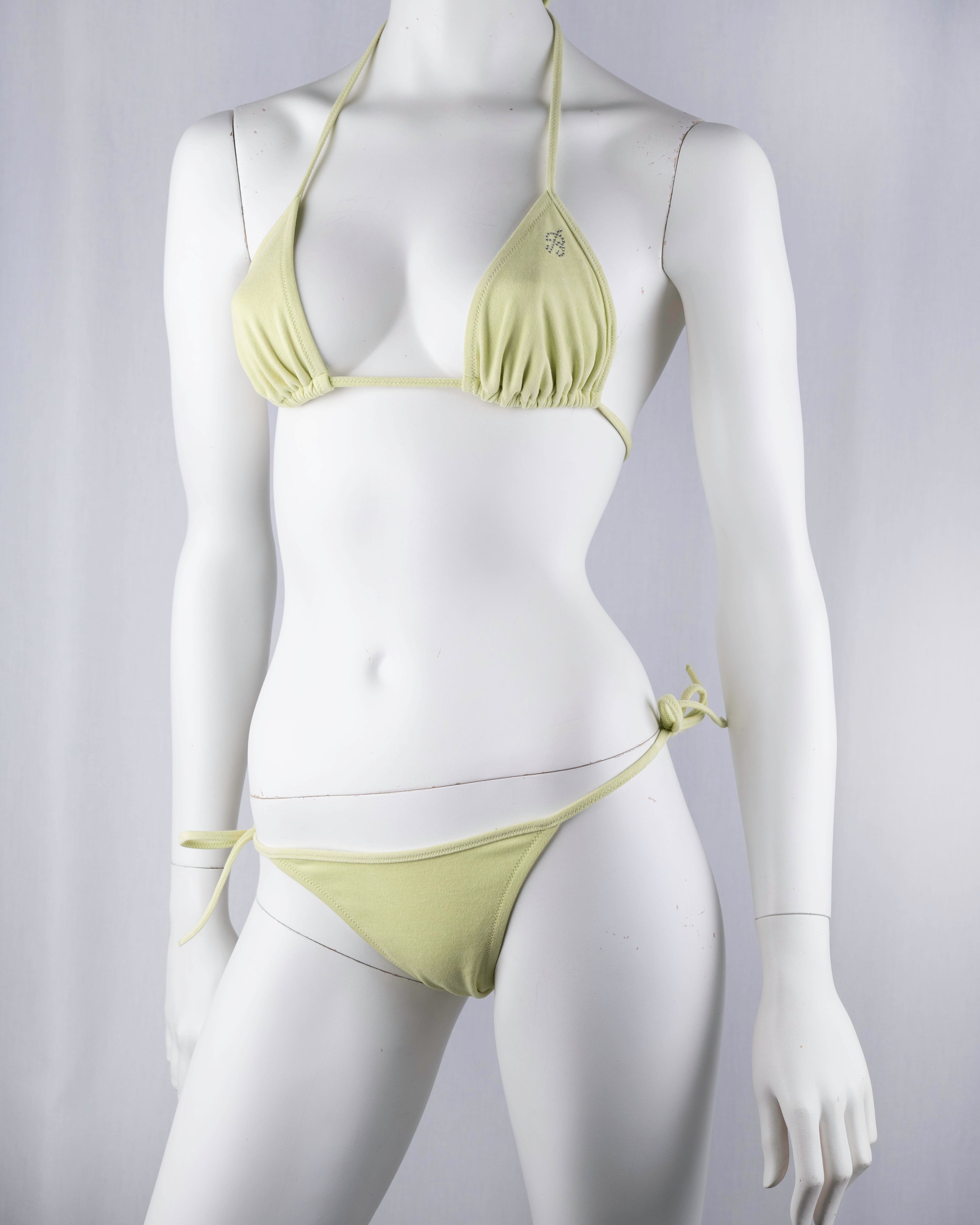 Blumarine Beachwear Lime Green Bikini Set