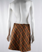 Biba Plaid Wool Skirt