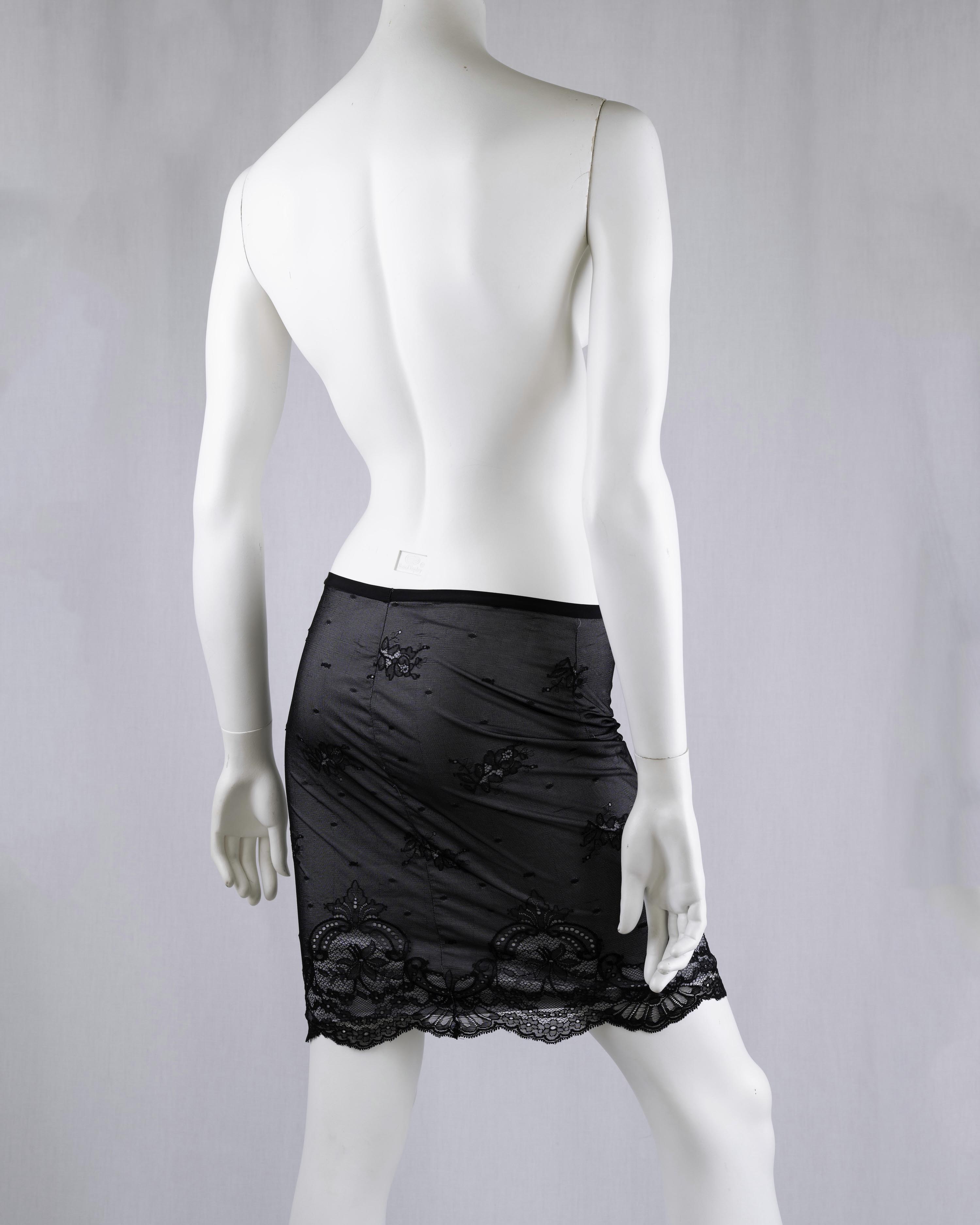 Intimissimi Black Lace Mini Skirt