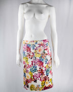 D&G Dolce & Gabbana Floral Silk Pencil Skirt