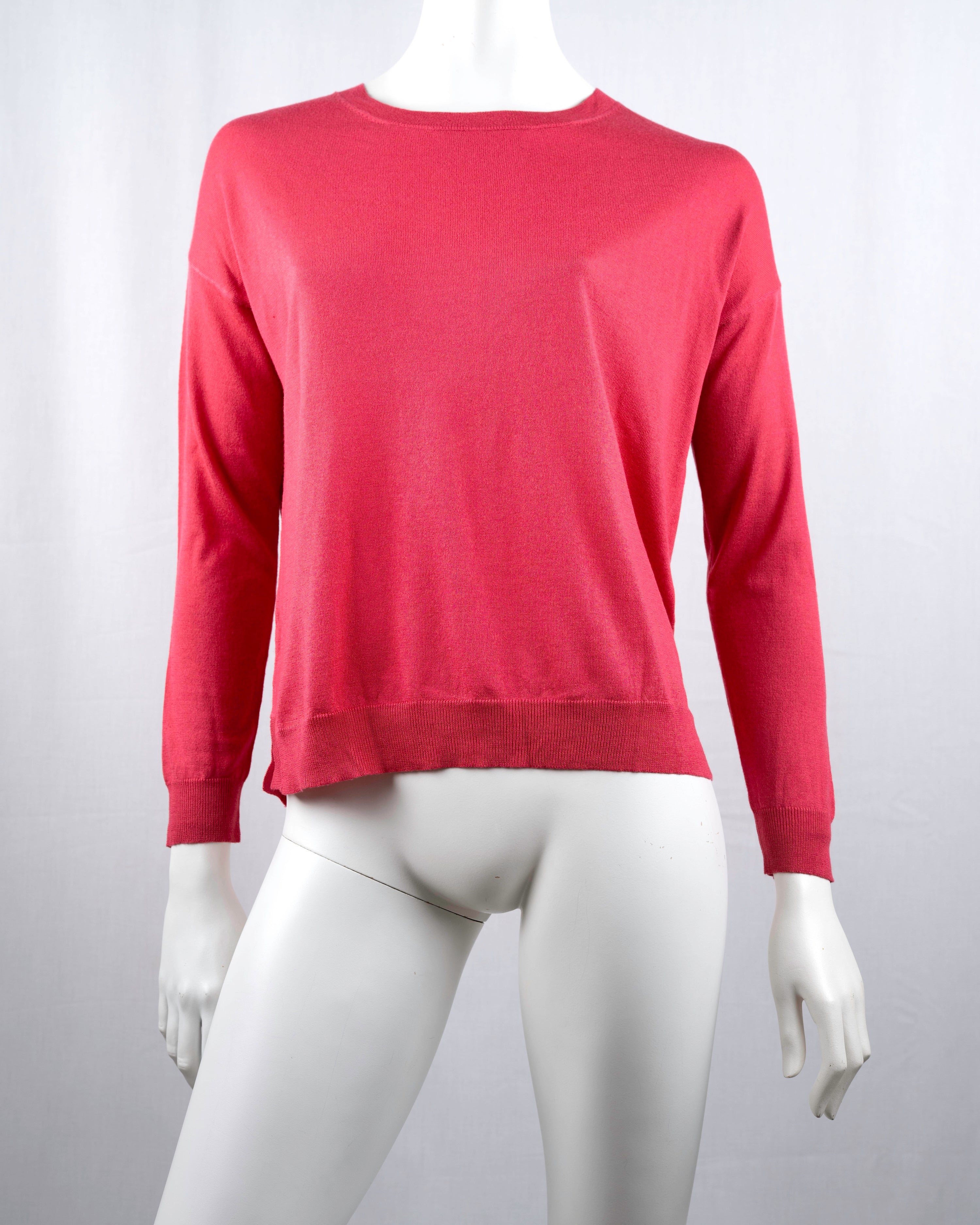 Blumarine Coral Silk Cashmere Sweater