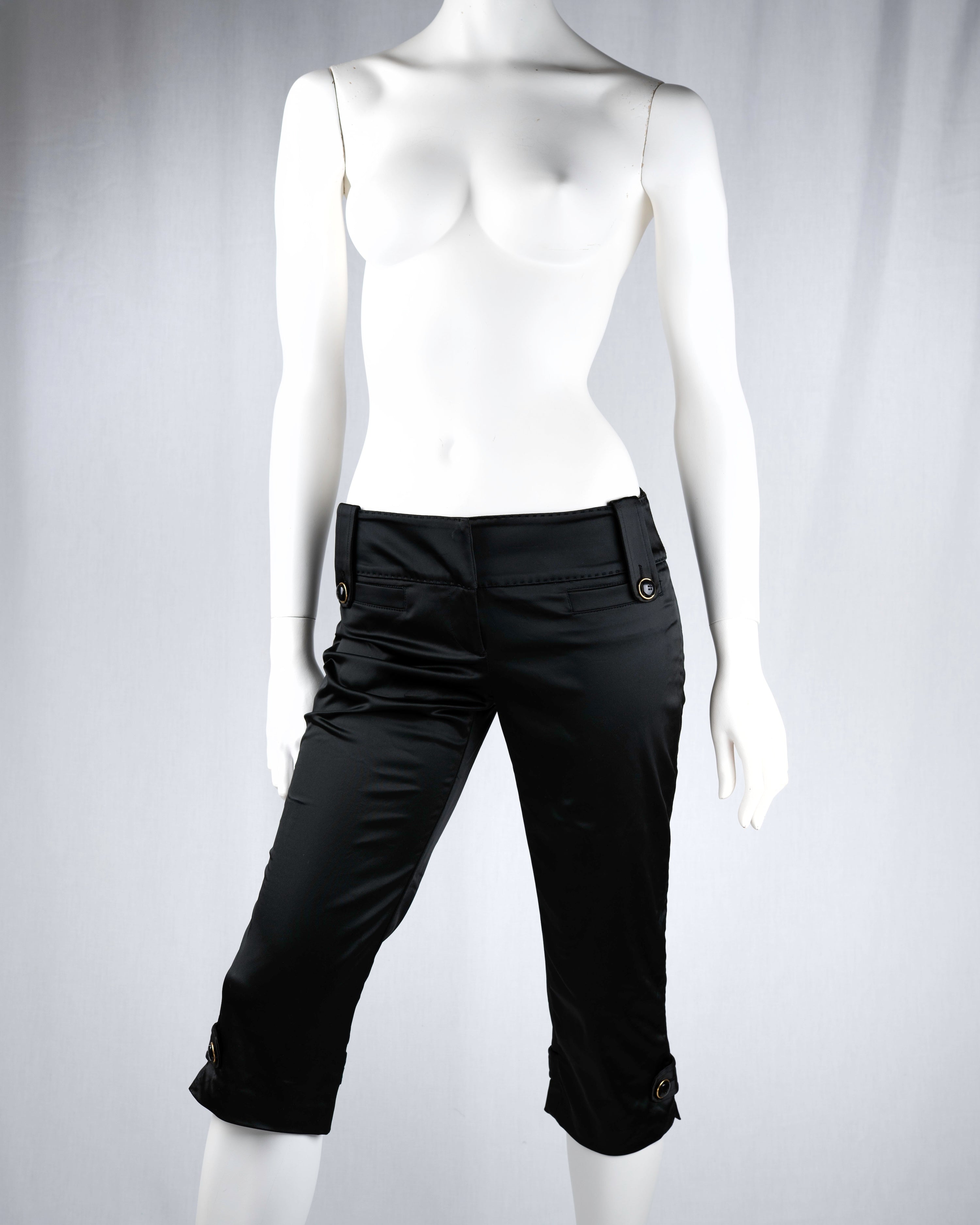 D&G Dolce & Gabbana Black Capri Pants