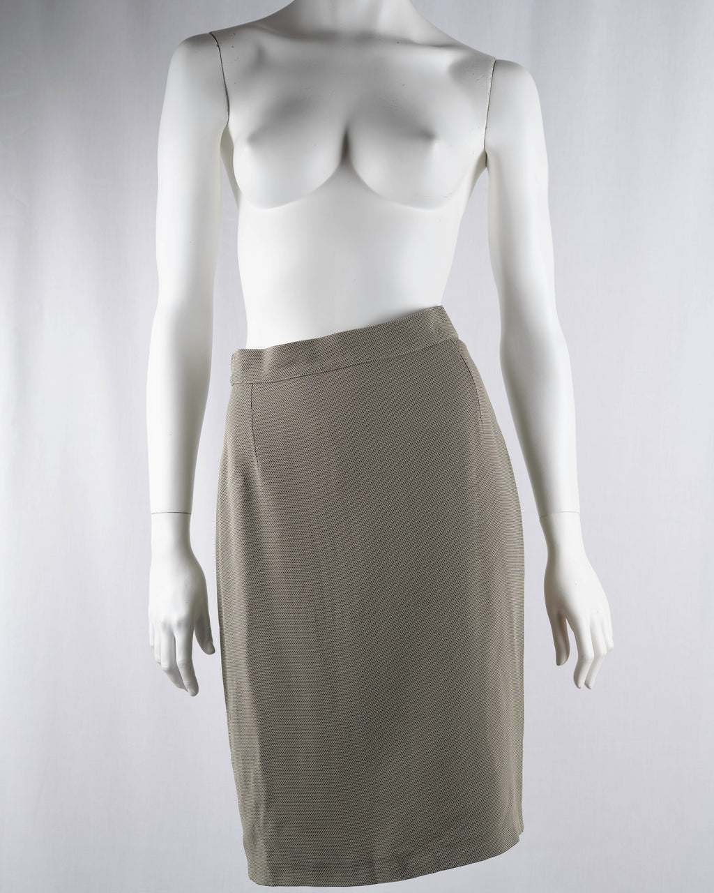 Max Mara Sage Green Textured Pencil Skirt