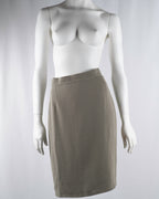 Max Mara Sage Green Textured Pencil Skirt