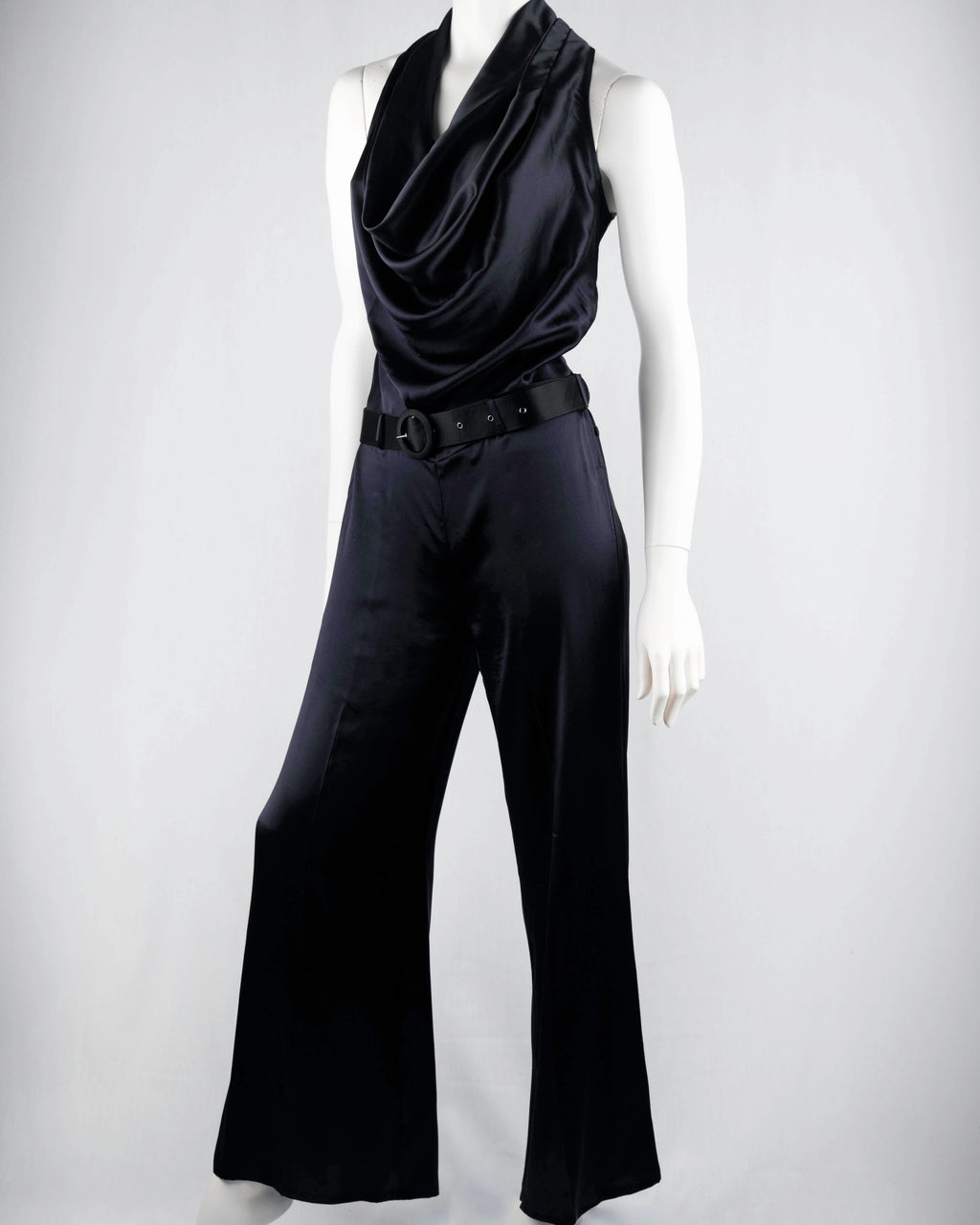Patrizia Pepe Black Silk Jumpsuit