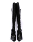 Kalliste Snake-Embossed Leather Knee-High Boots