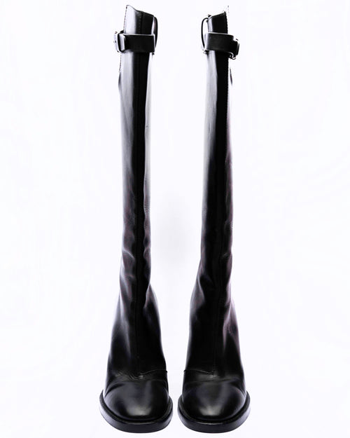 Ann Demeulemeester Herbst 2023 Kniehohe Stiefel mit Stilettoabsatz