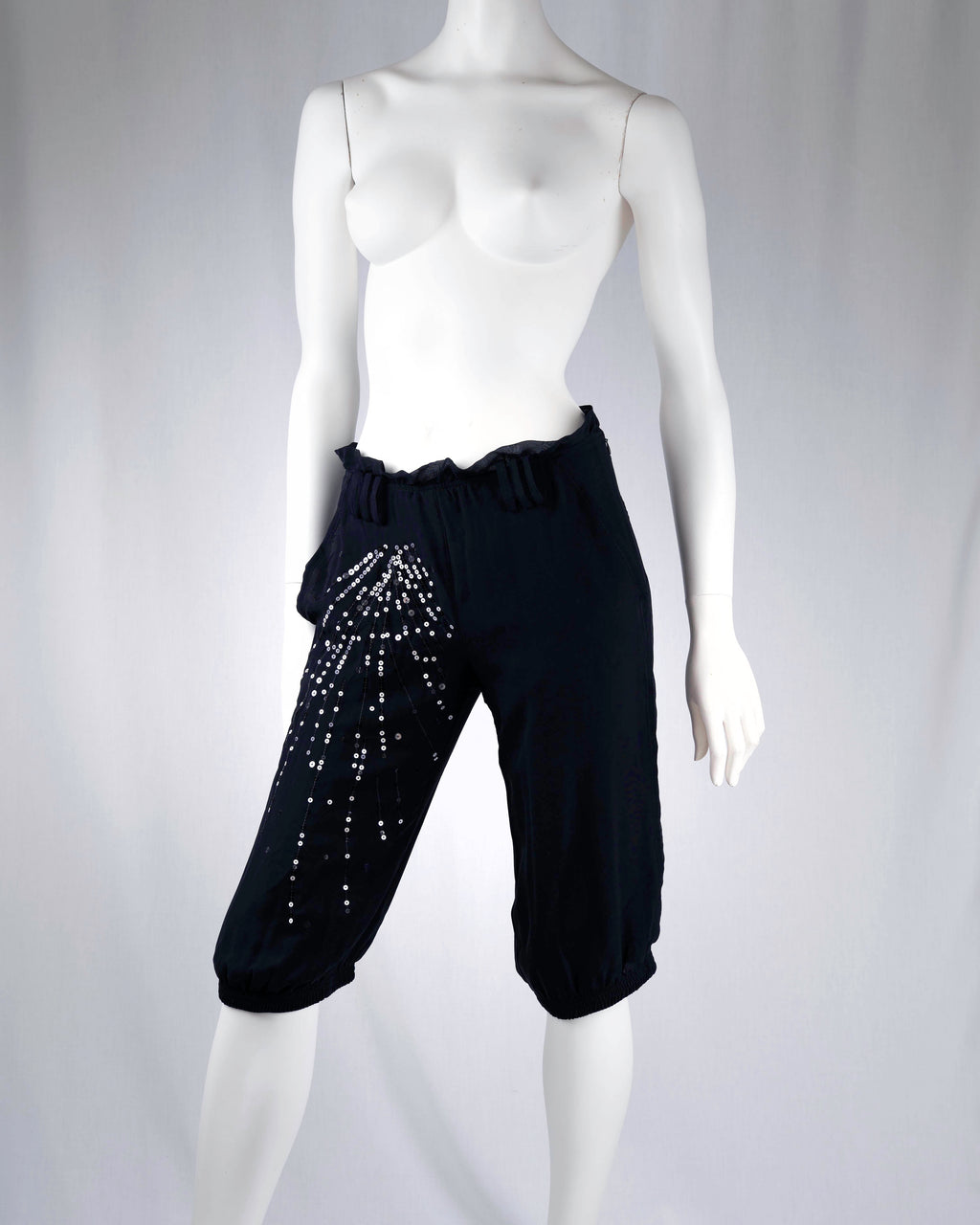 Patrizia Pepe Firenze Silk Sequin Capri Pants