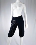Patrizia Pepe Firenze Silk Sequin Capri Pants