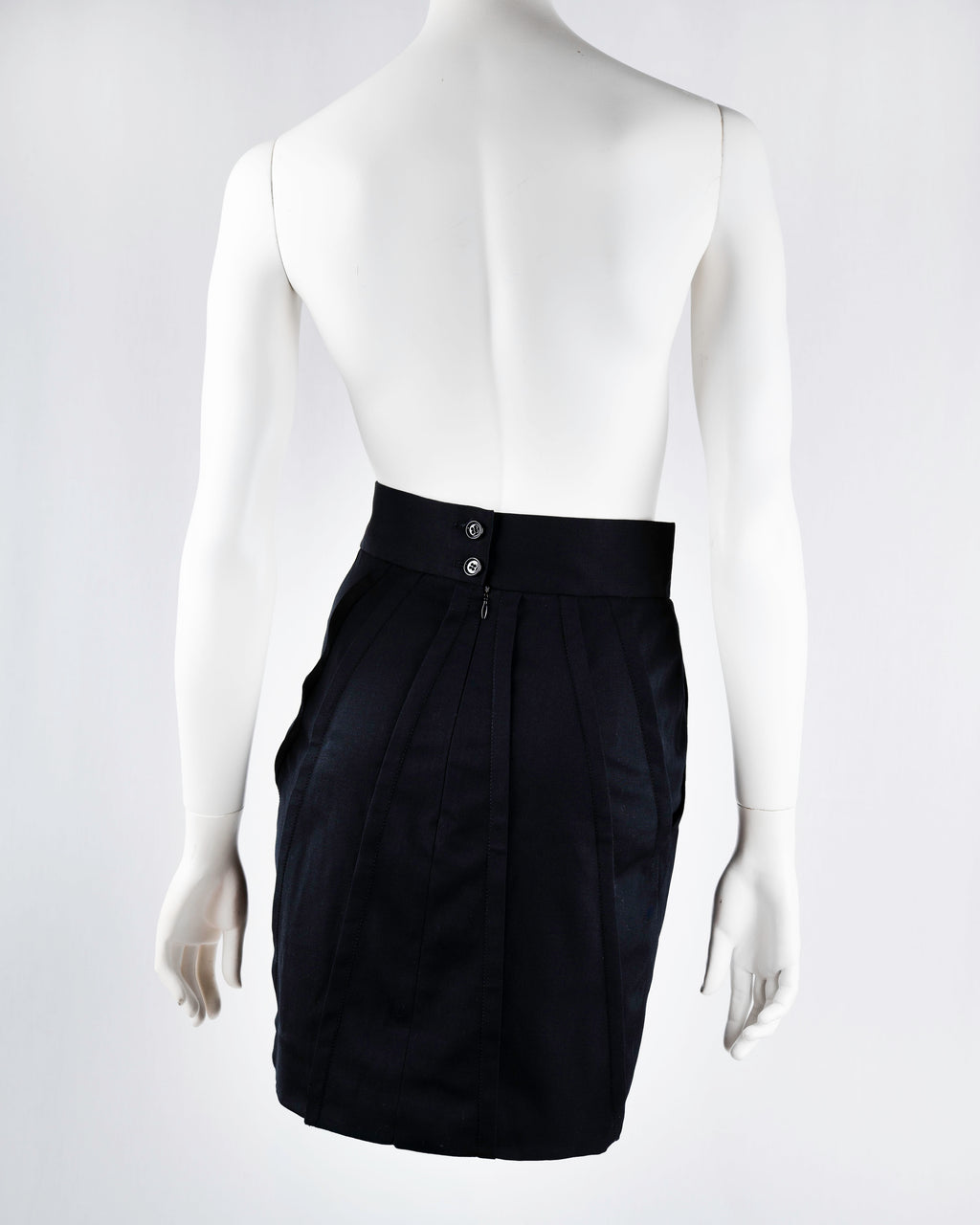 Dolce & Gabbana Black High-Waist Pleated Mini Skirt