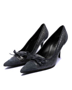 Dolce & Gabbana Suede & Leather Bow Pumps