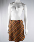 Biba Plaid Wool Skirt