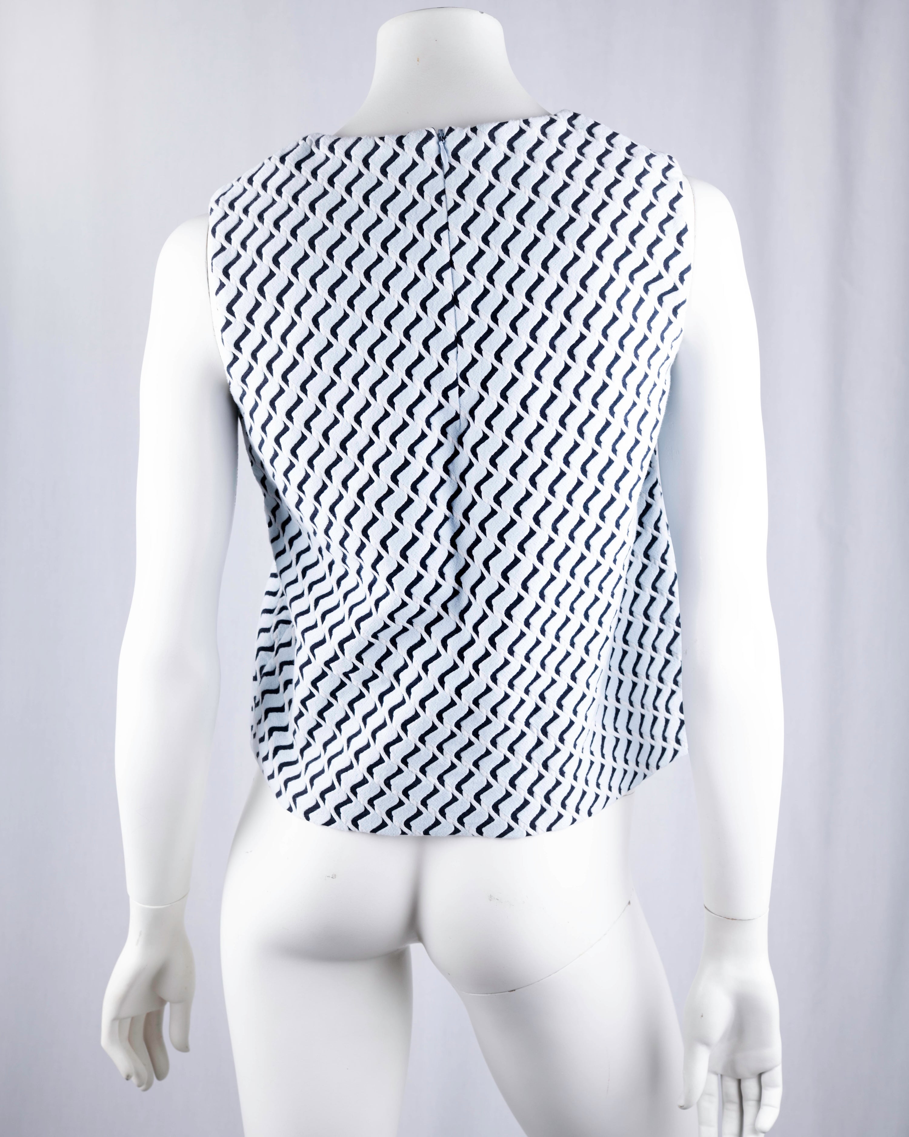COS Geometric Wave Print Top