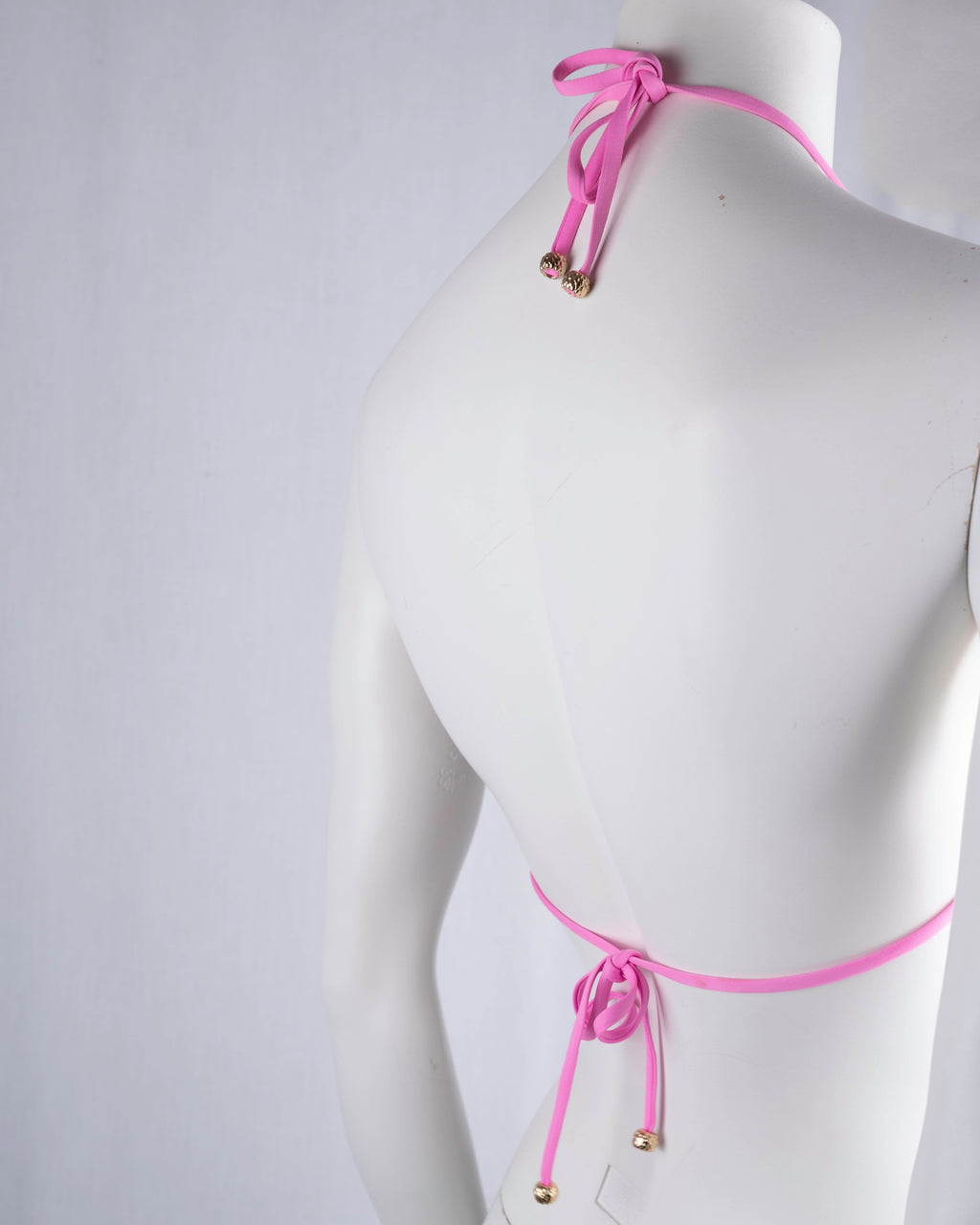 Roberto Cavalli Beachwear Pink Feather Print Bikini Top