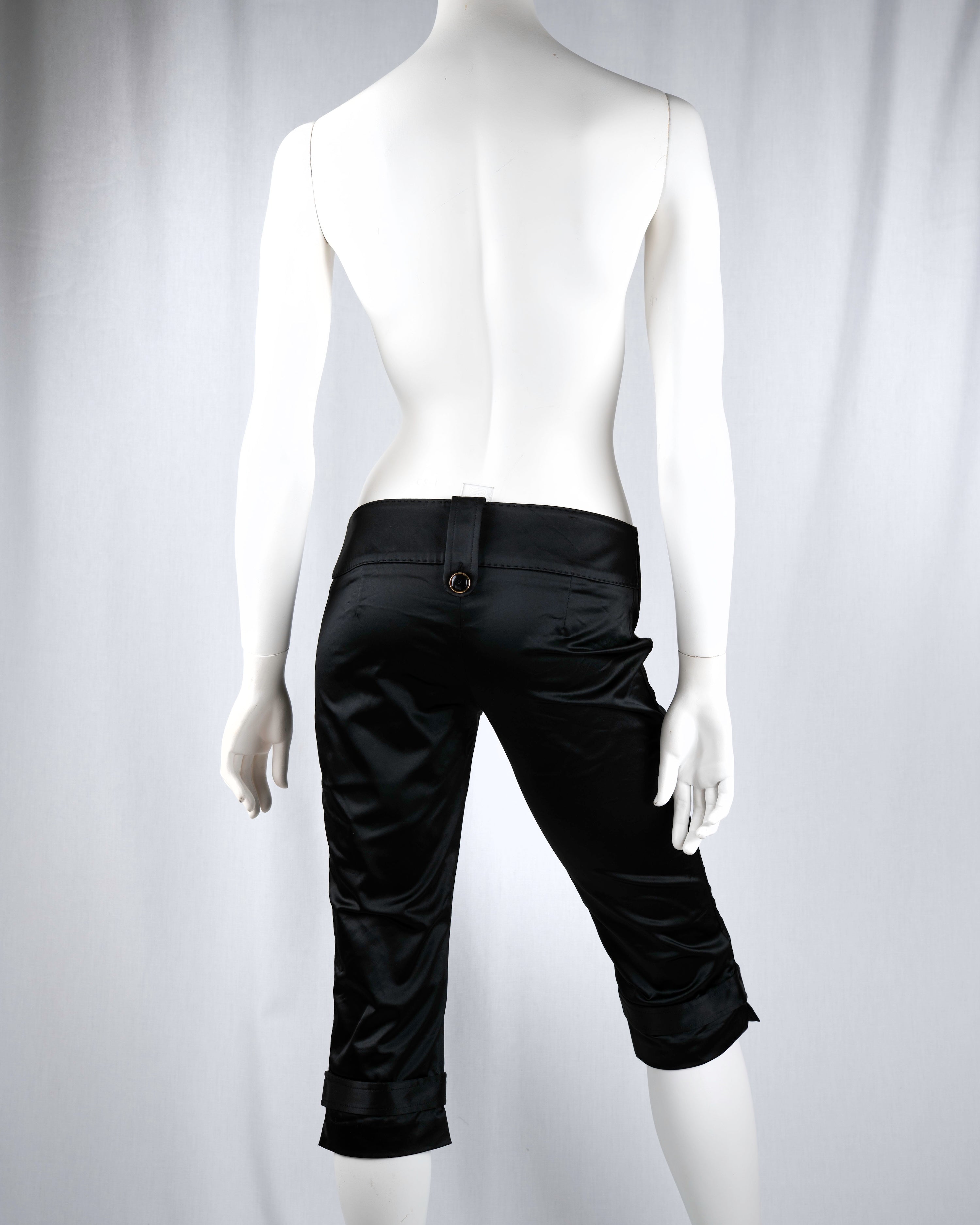 D&G Dolce & Gabbana Black Capri Pants