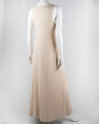 Oysho Sand V-Neck Maxi Dress
