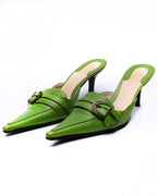 Gianni Versace Leather Mule Heels