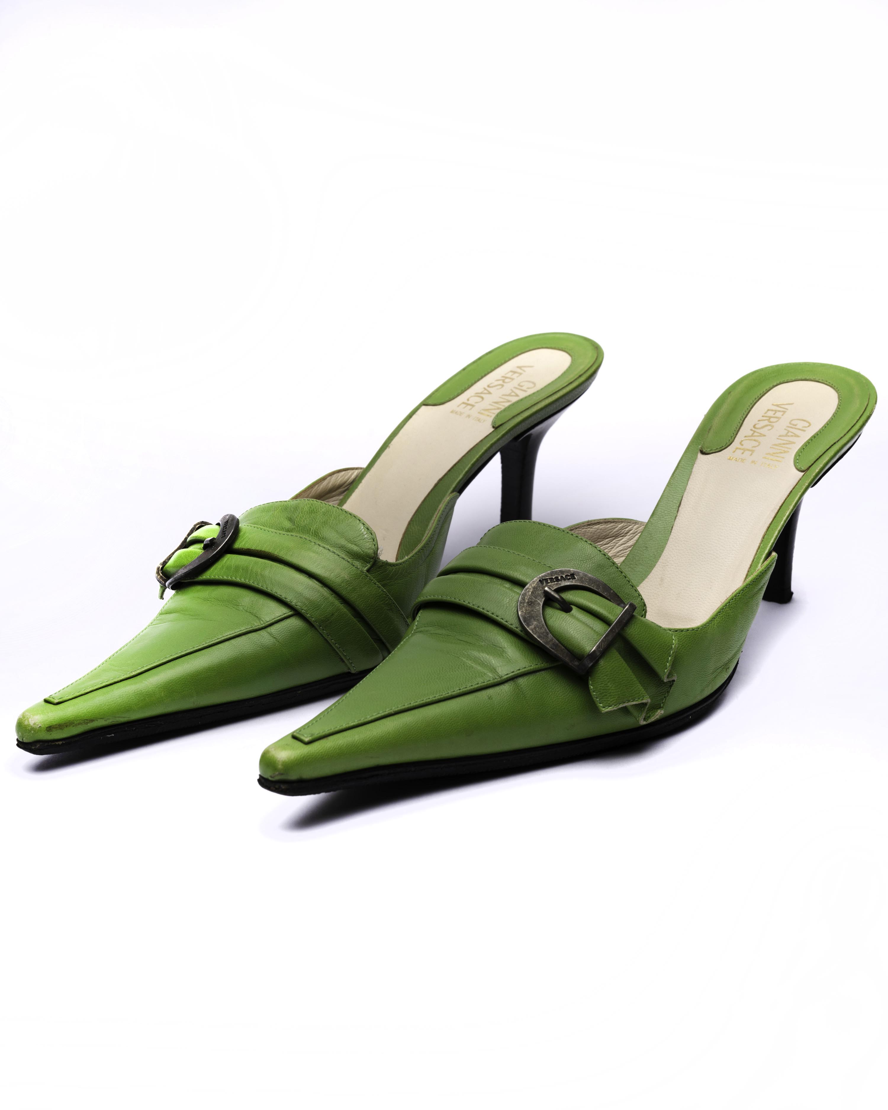 Gianni Versace Leather Mule Heels