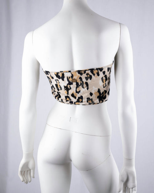 Blugirl Blumarine Leopard Print Bandeau Top