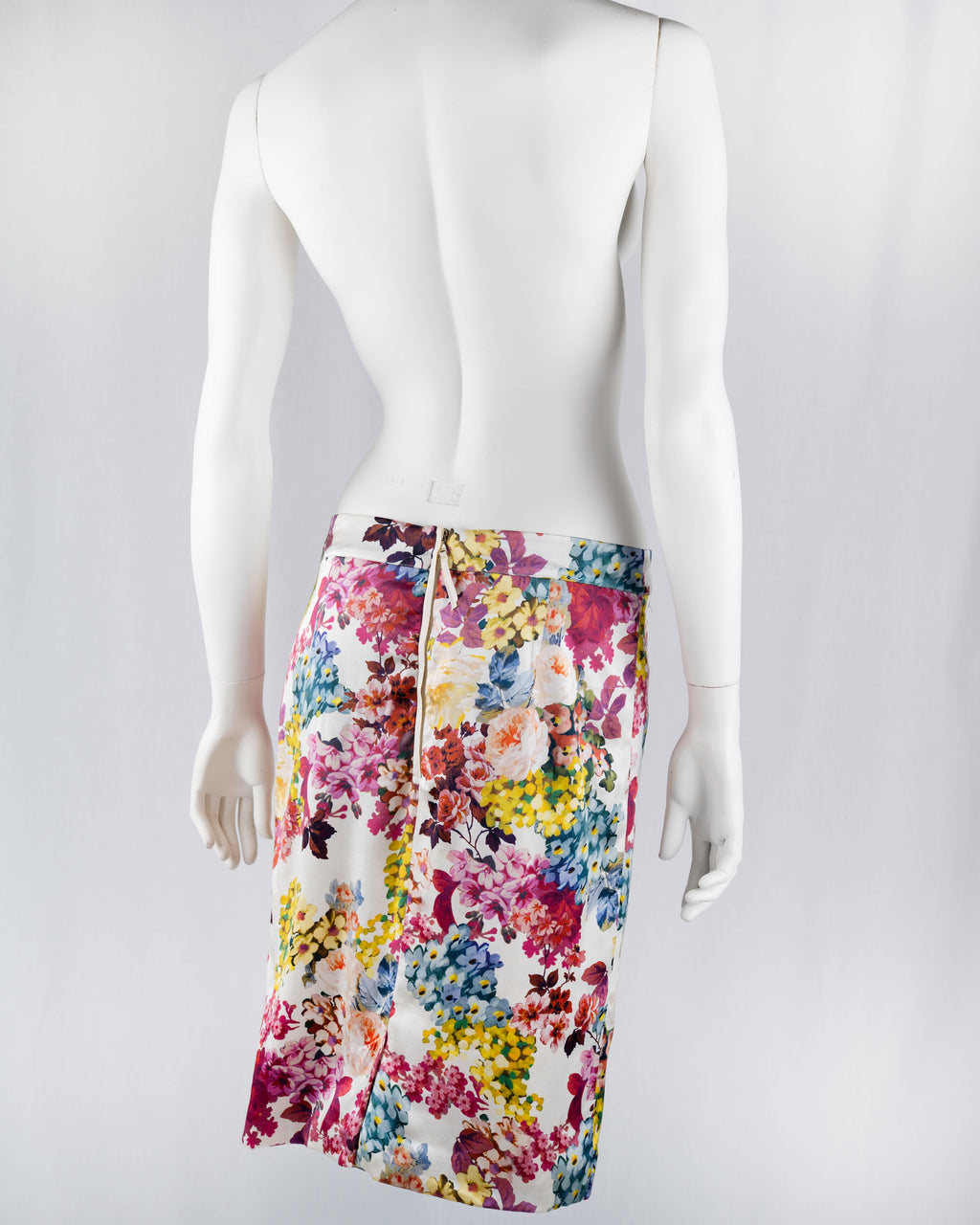 D&G Dolce & Gabbana Floral Silk Pencil Skirt