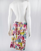 D&G Dolce & Gabbana Floral Silk Pencil Skirt