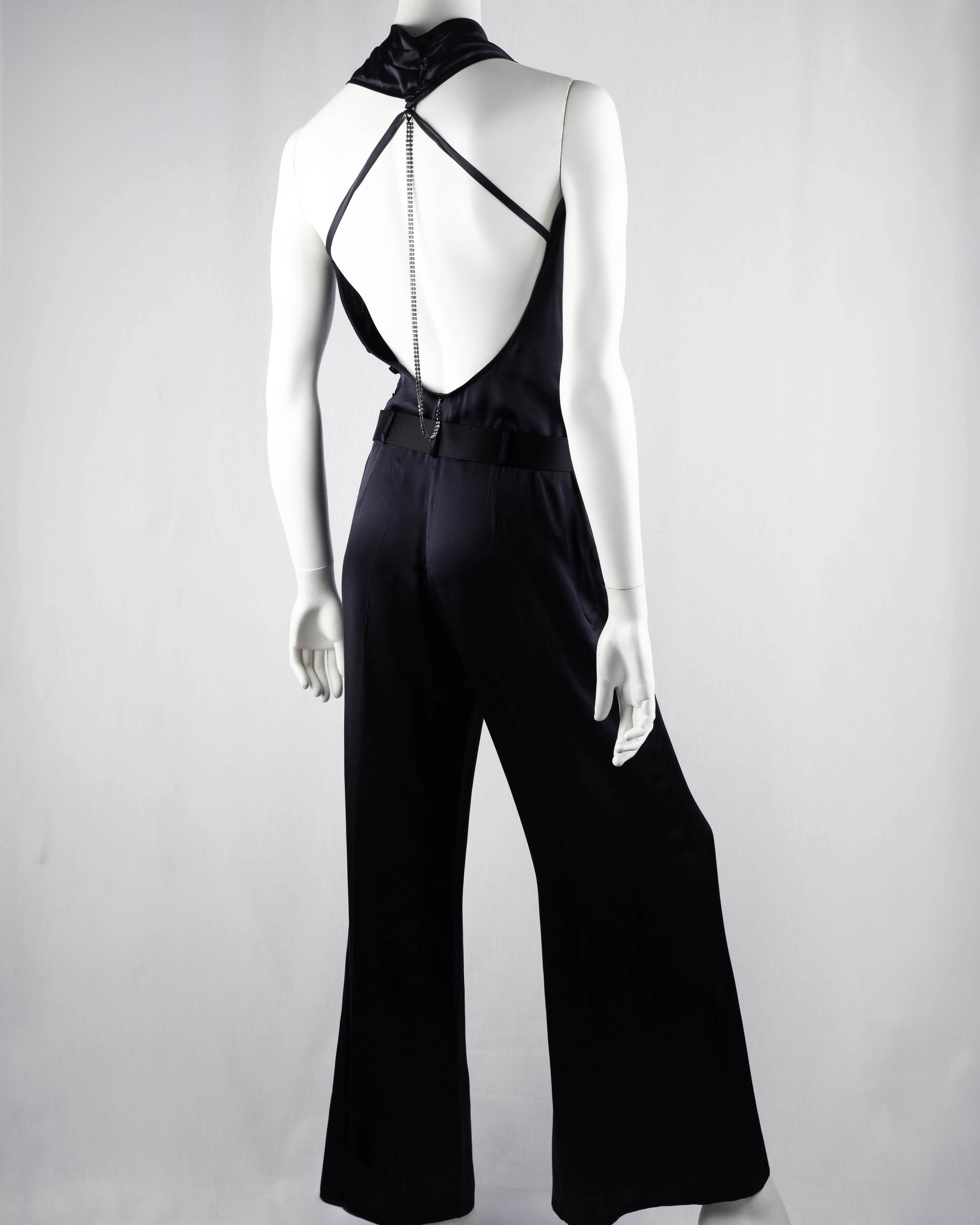 Patrizia Pepe Black Silk Jumpsuit