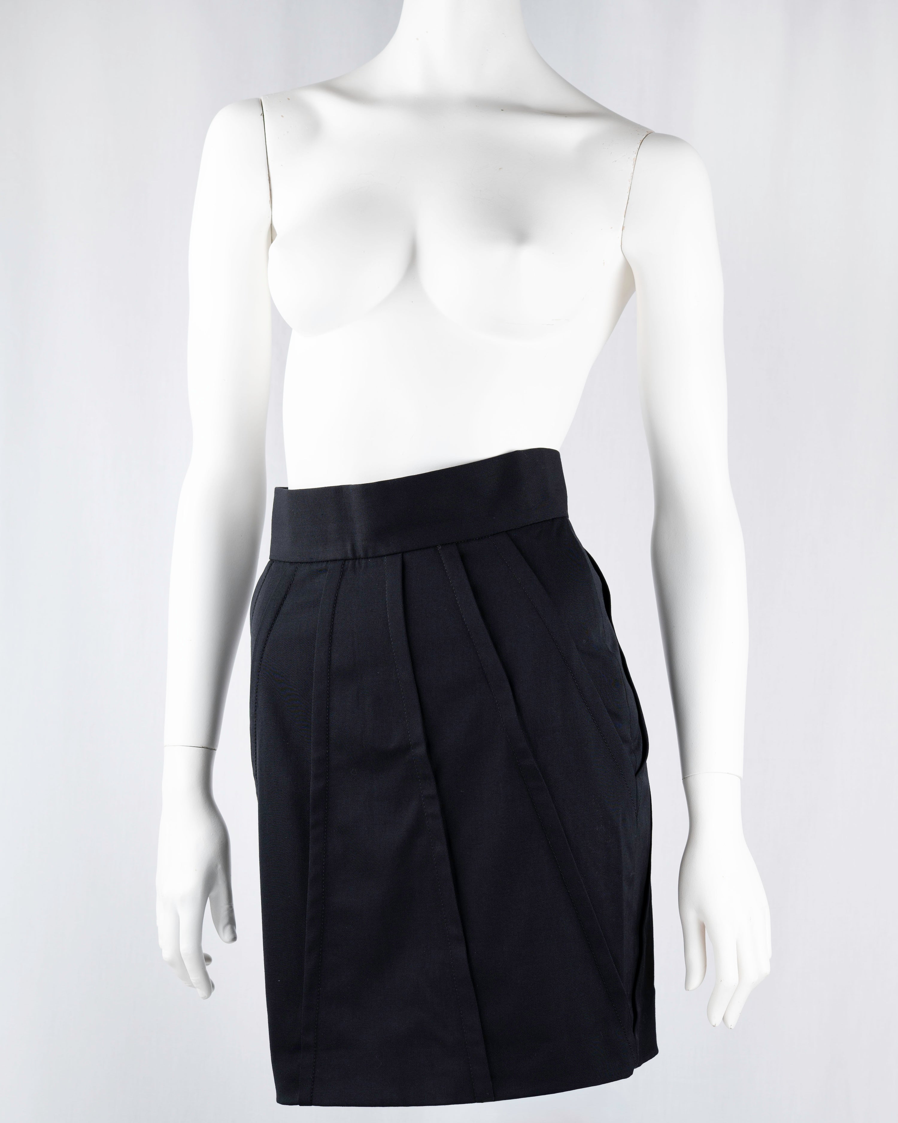 Dolce & Gabbana Black High-Waist Pleated Mini Skirt