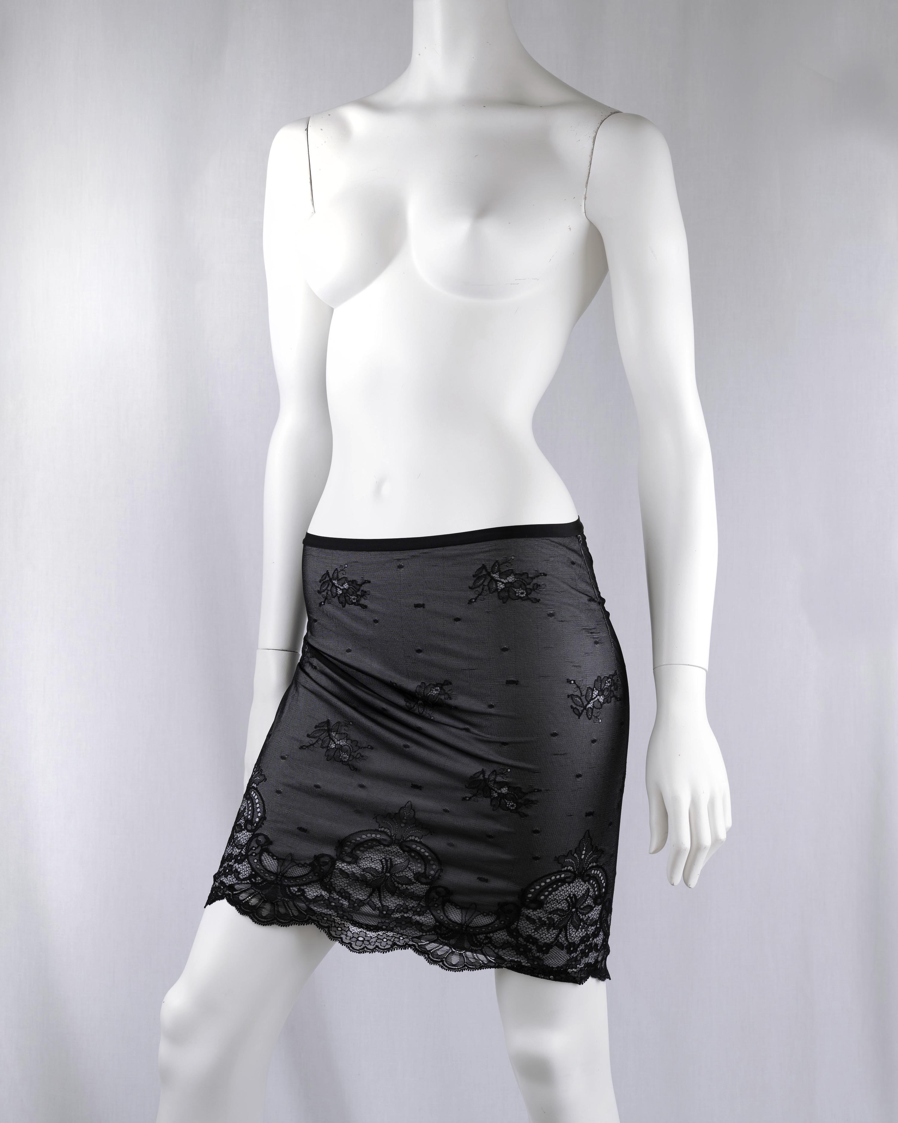 Intimissimi Black Lace Mini Skirt