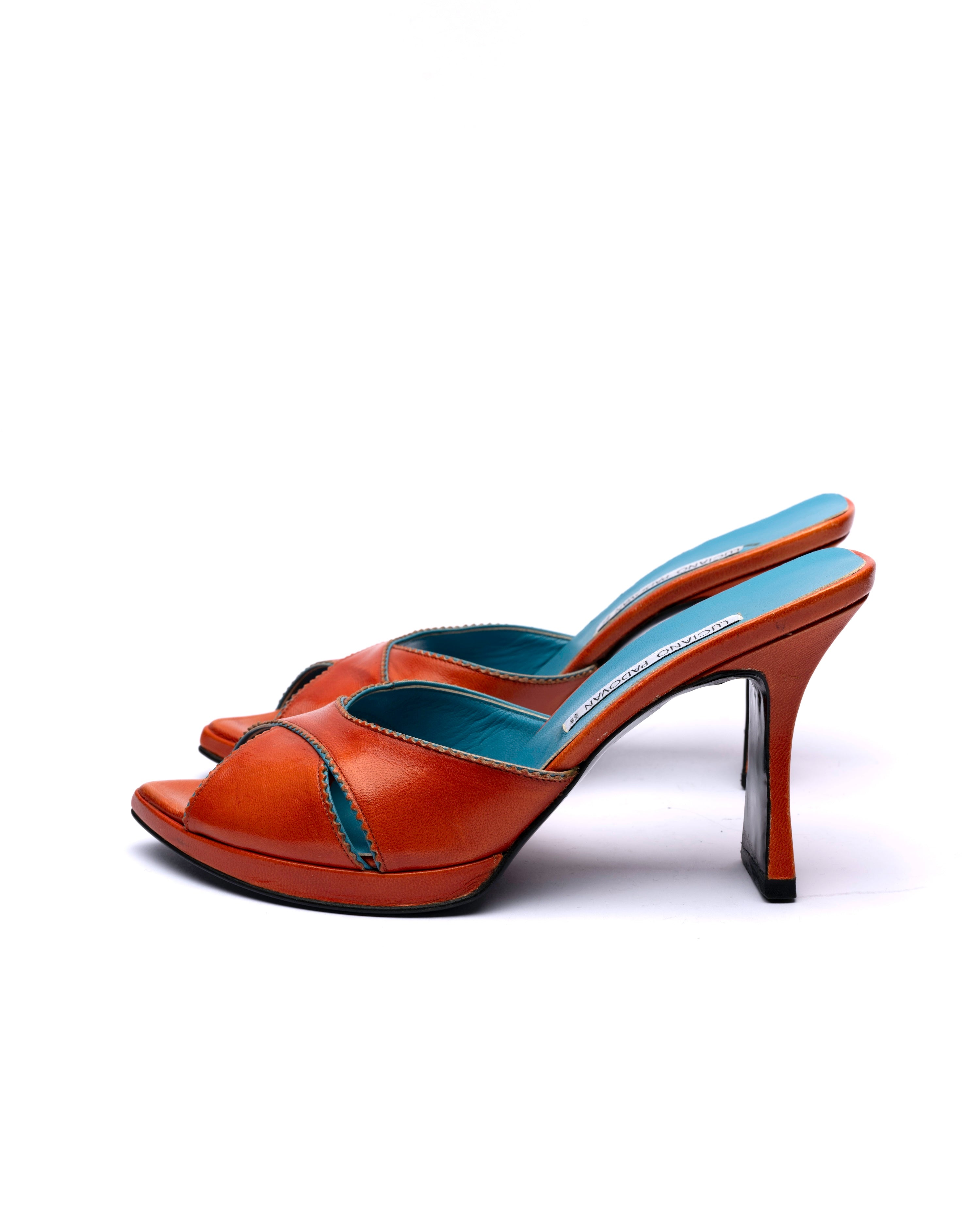 Luciano Padovan Leather Mule Heels