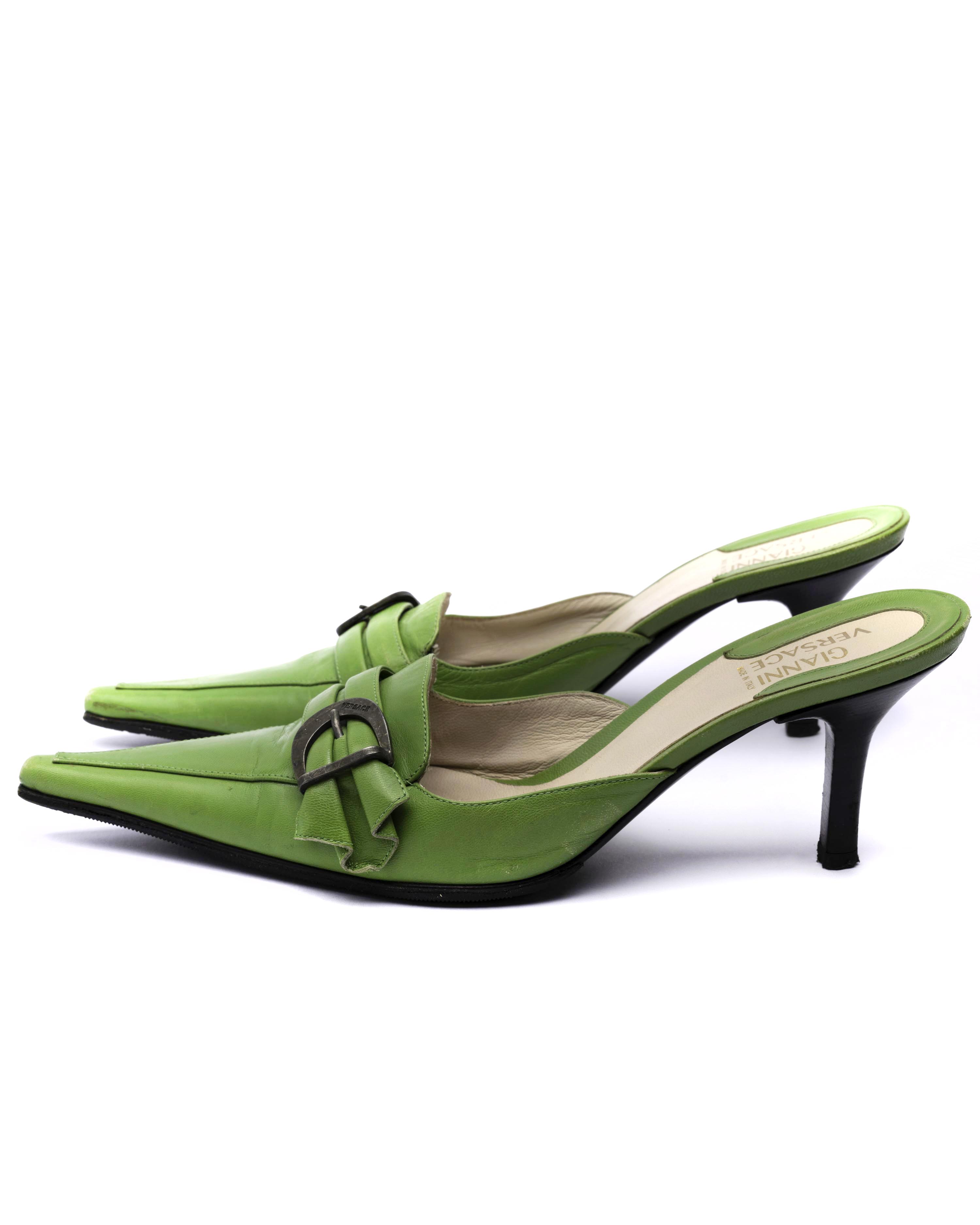 Gianni Versace Leather Mule Heels