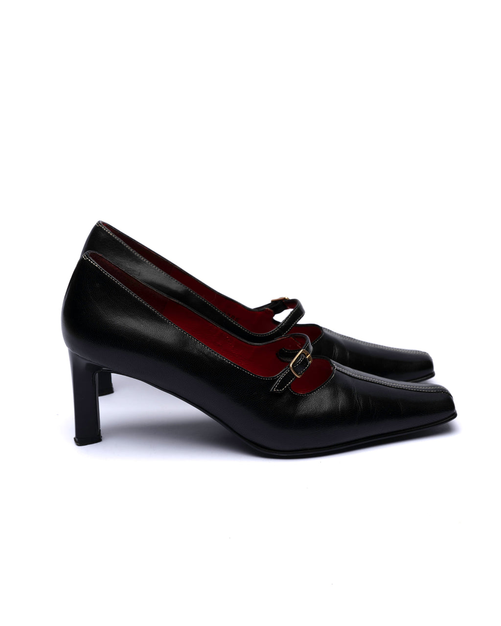 J. Metayer Leather Mary Jane Heels