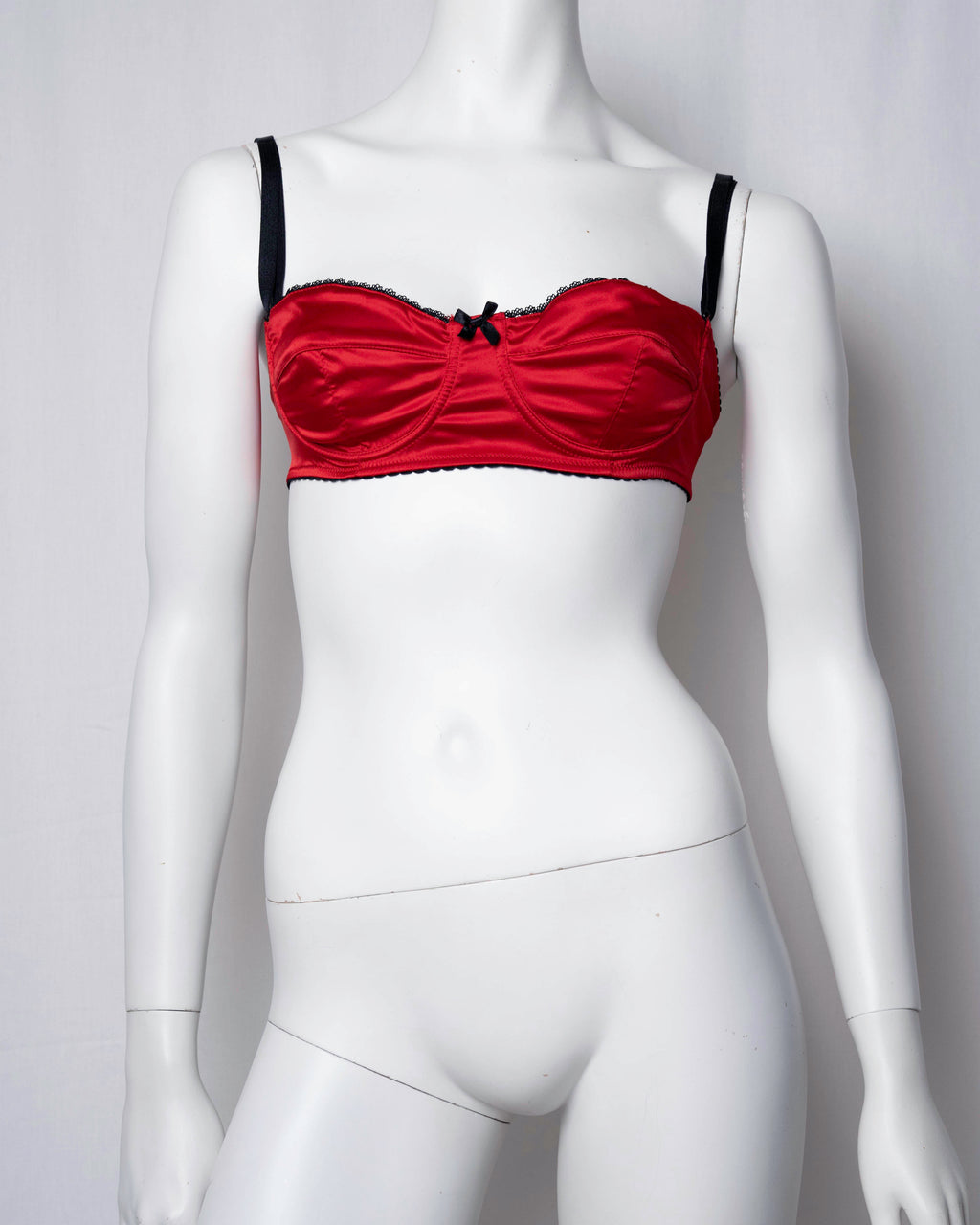 Denny Rose Black Satin Two-Piece Set Top & Bustier