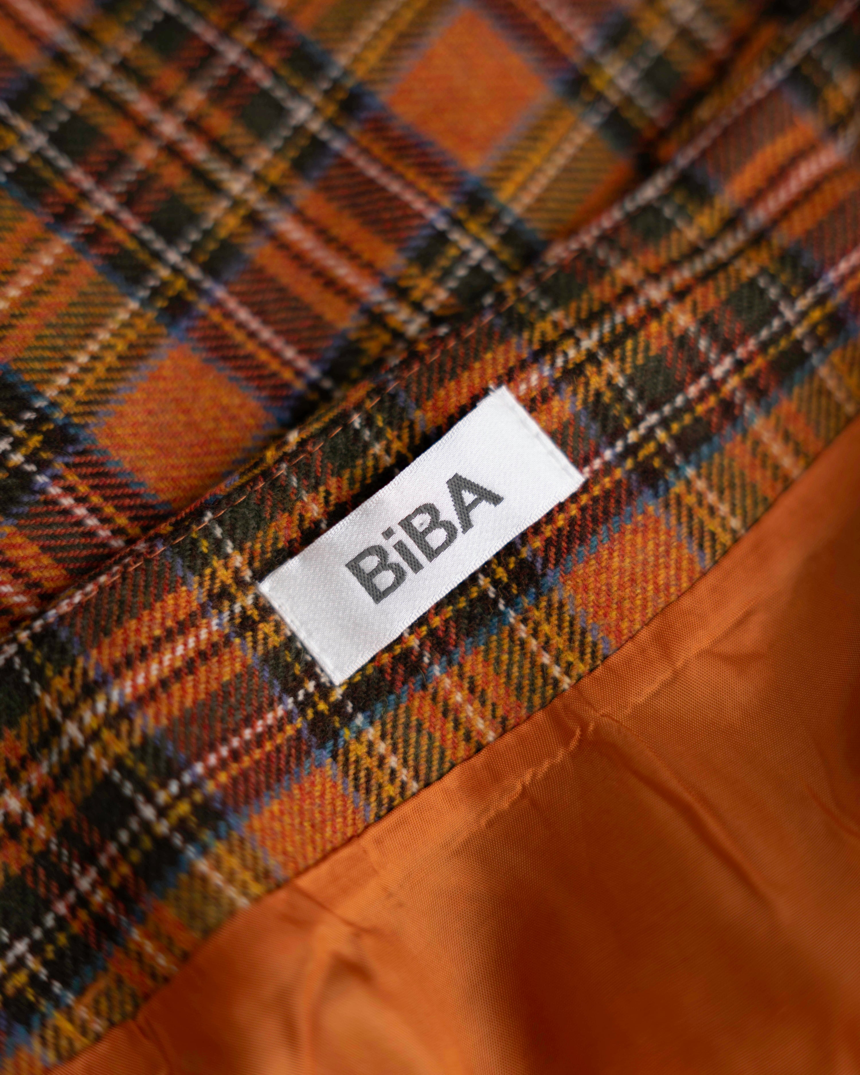 Biba Plaid Wool Skirt