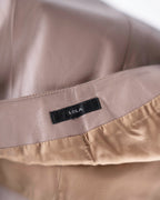 Lola Taupe Leather Mini Skirt