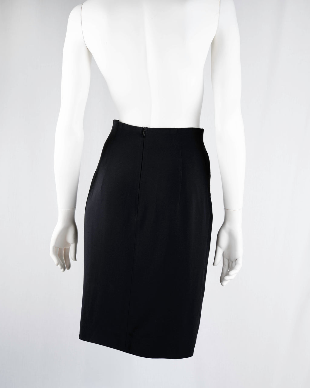 Moschino Couture Black Fringe Pencil Skirt