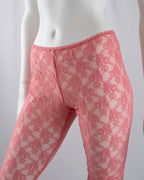 Patrizia Pepe Pink Lace Capri Leggings
