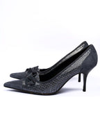 Dolce & Gabbana Suede & Leather Bow Pumps